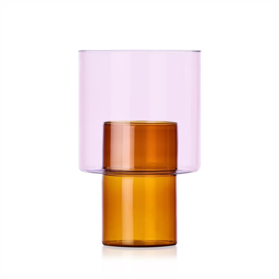 Vase B amber-pink