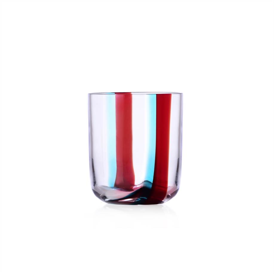 Tumbler bordeaux-turchese "U"