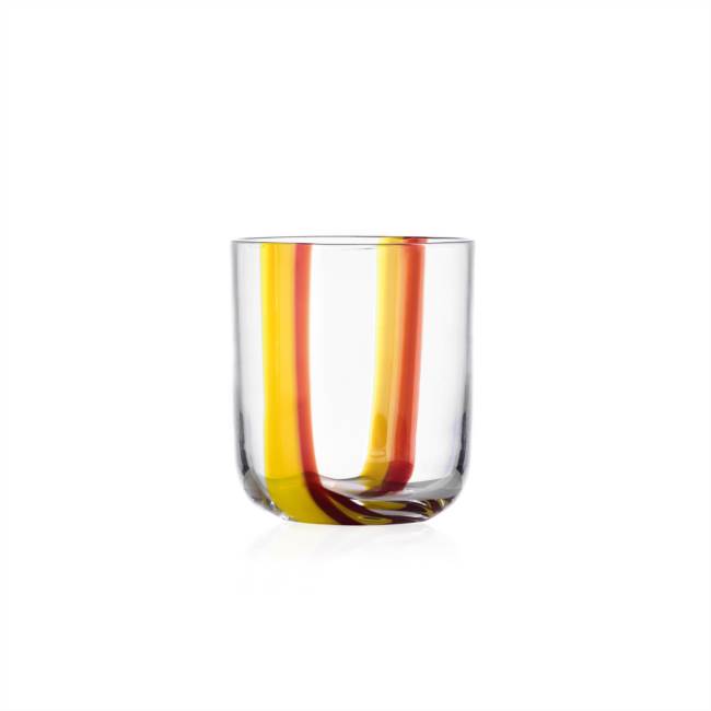 Tumbler giallo-bordeaux "U"