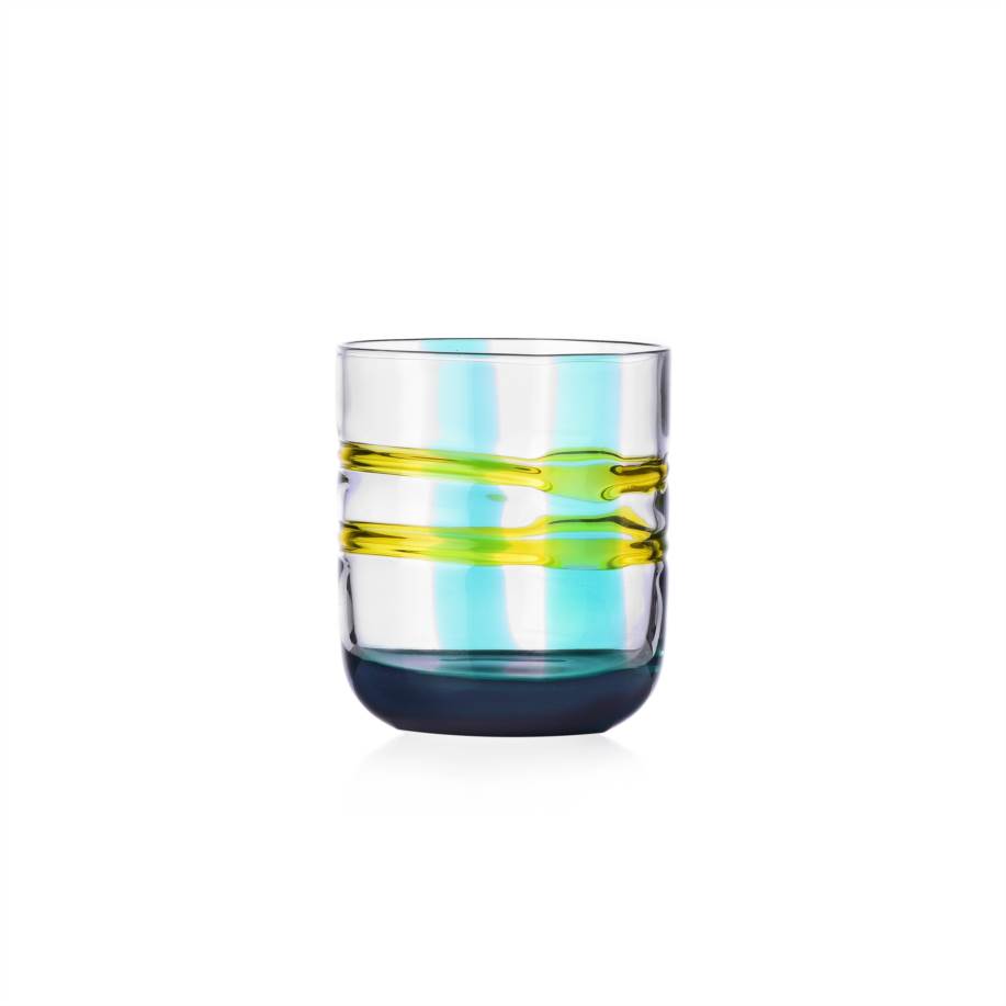 Tumbler light turquoise-yellow