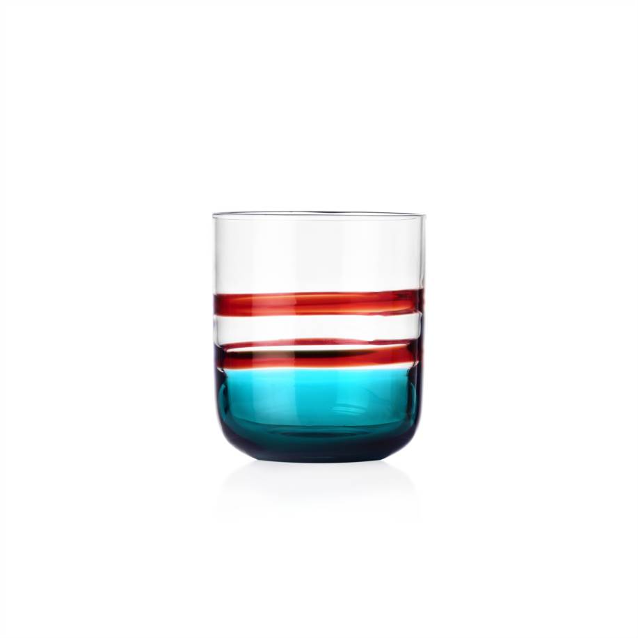 Tumbler bordeaux-light turquoise