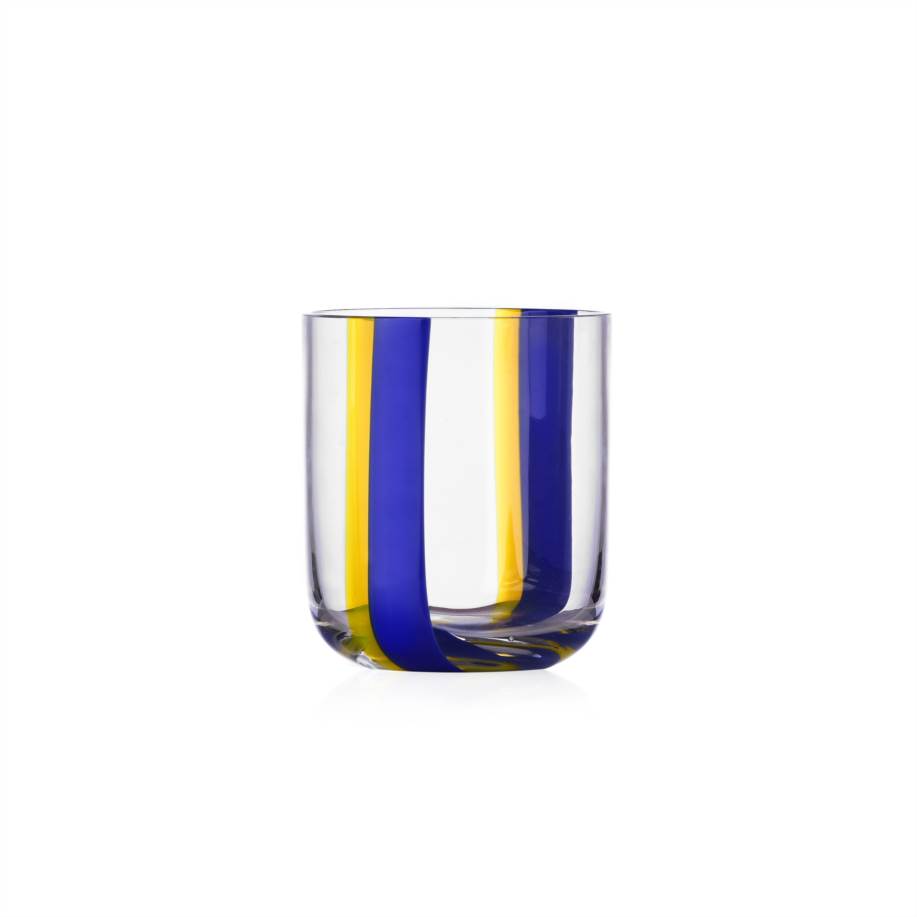 Tumbler light blue-yellow "U"