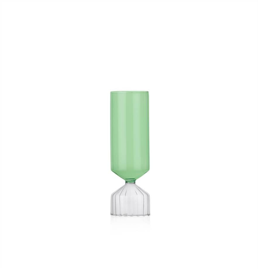 Vaso basso clear/verde