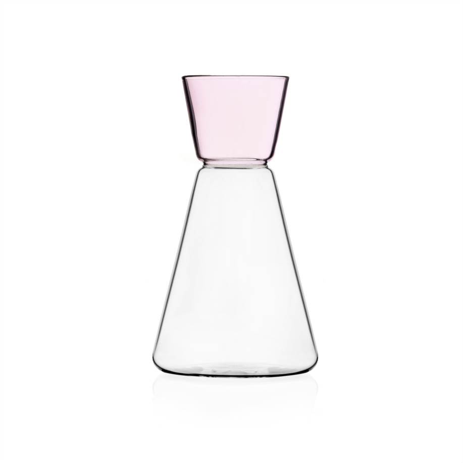 Sakè jug clear - pink