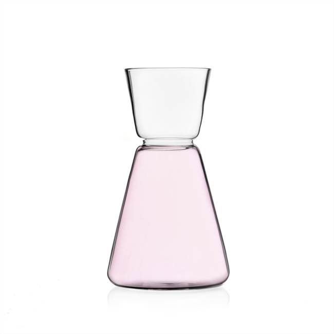 Mini sakè jug pink - clear