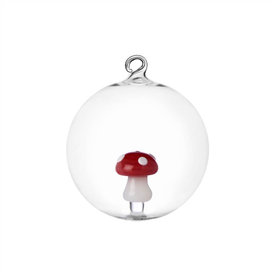 Christmas ball mushroom red 10 cm