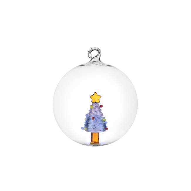 Palla Natale albero blu-stella