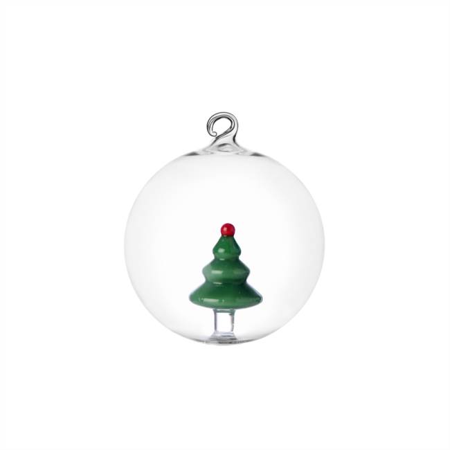 Christmas ball tree dark green